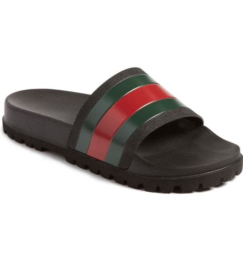 black gucci slide on shoes|gucci slides nordstrom.